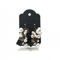 Leather and Pearl Earrings
