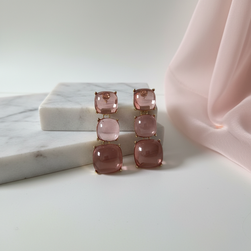 Light Pink Bubble Earrings Background