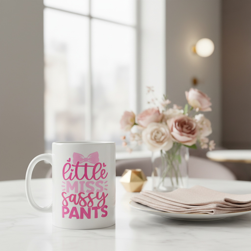 SASSY COFFEE CUP PINK Background