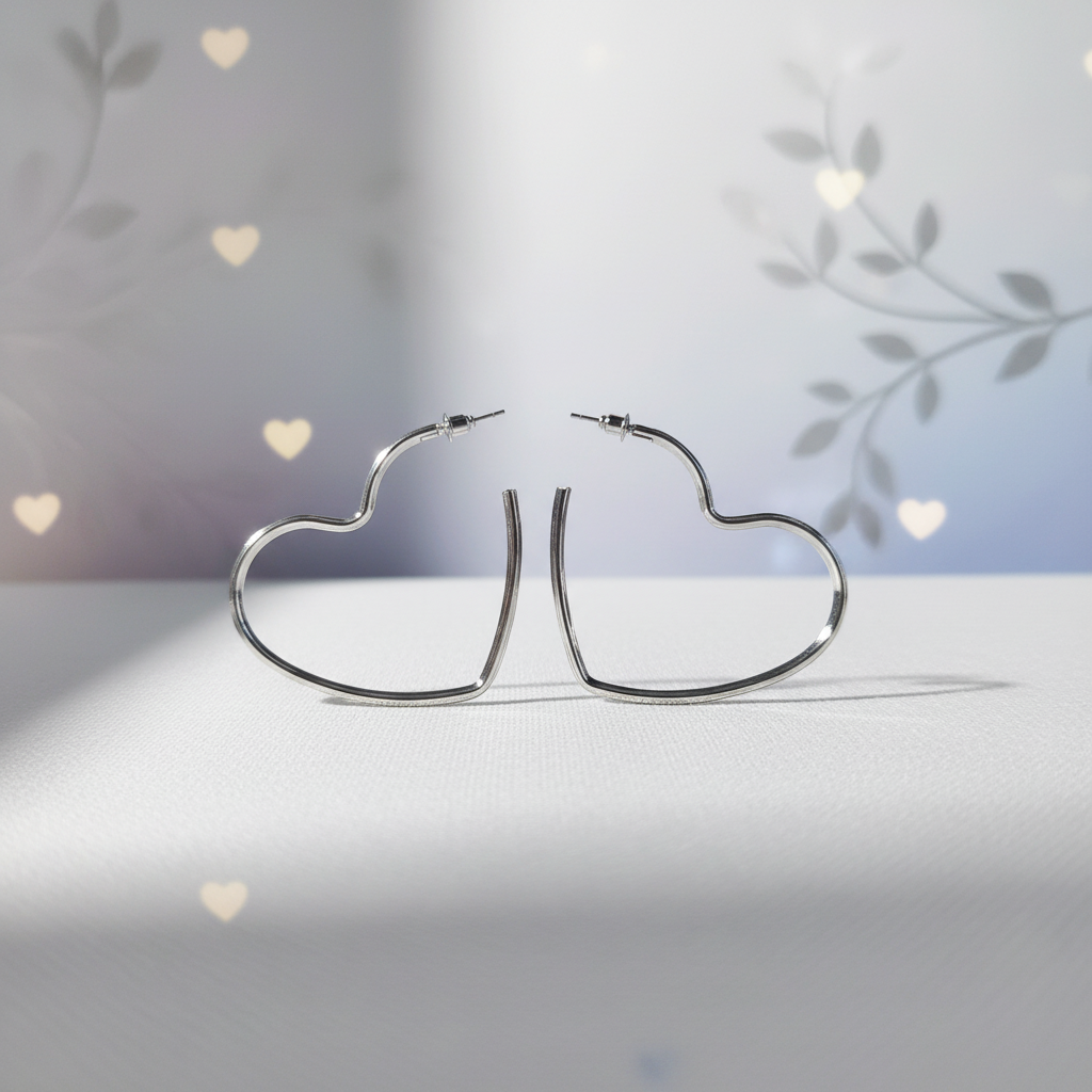 Silver Hearts Background