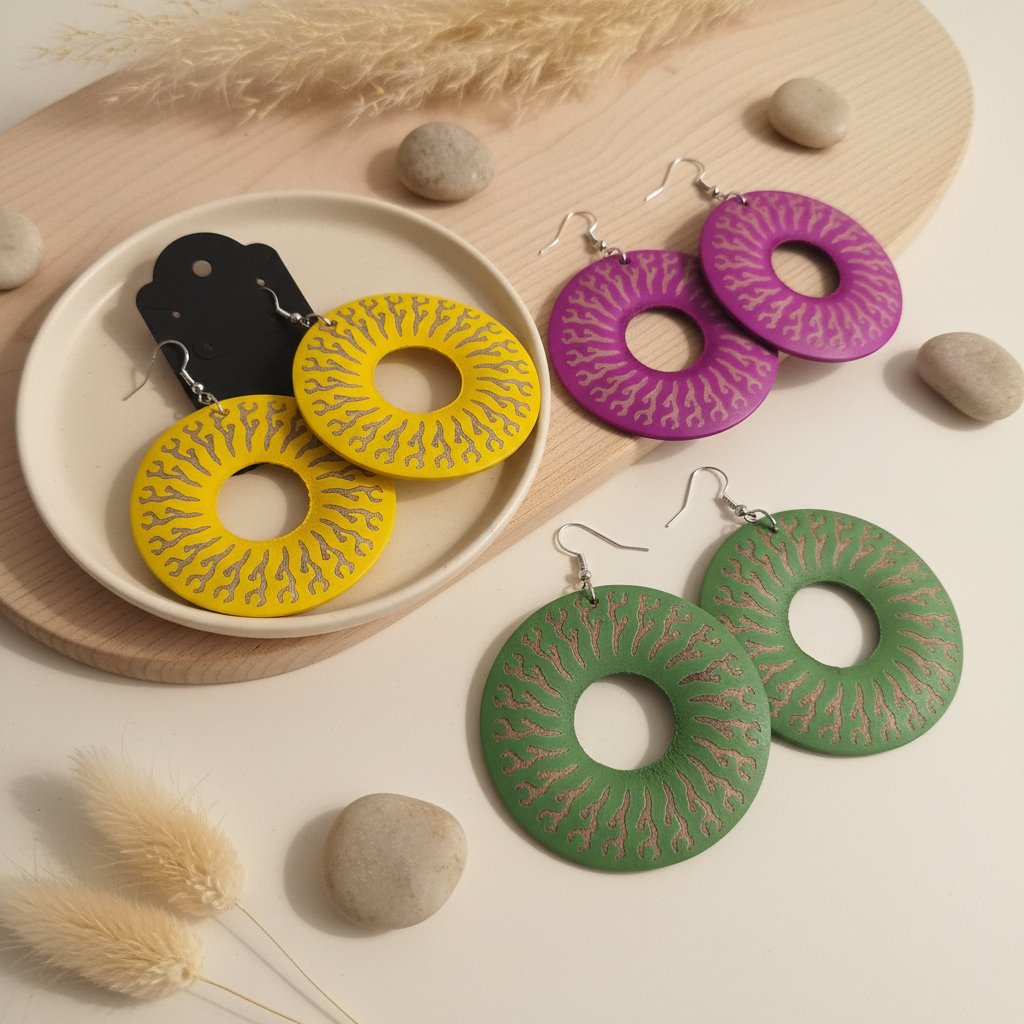 WOODEN EARRINGS
